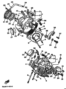 XV750 XV750F Головка цилиндров