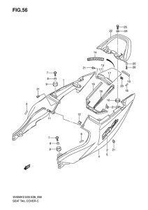 SV650 Обтекатель сидения