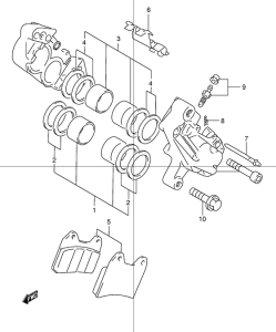 GSX1200 Передний суппорт