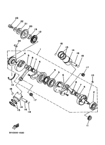 TZR250RSP ｸﾗﾝｸｼﾔﾌﾄ. ﾋﾟｽﾄﾝ