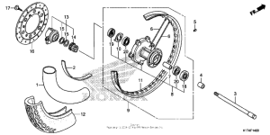 CMX250C Переднее колесо