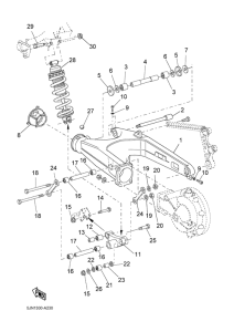 BT1100 Rear arm & suspension