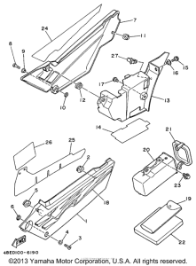 XT225L Боковые обтекатели