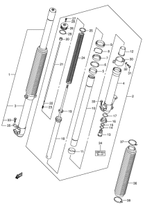 DR-Z400 Демпфер передней вилки