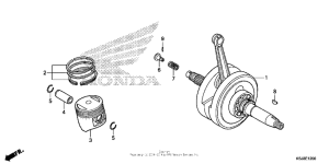 CRF80F Crankshaft + piston (crf80f)