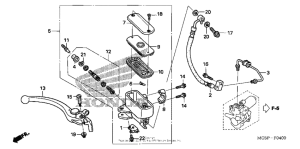 ST1300P (ABS) Передний главный тормозной цилиндр