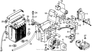 CB750 Battery + regulator