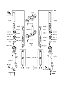 ZR400 Передняя вилка