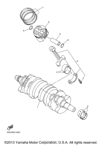FZ6RZB Коленчатый вал и Поршень