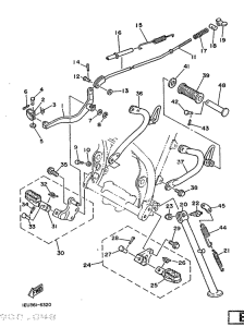 XT250 Stand. footrest