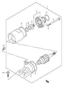 GSF650 (ABS) Стартерный мотор