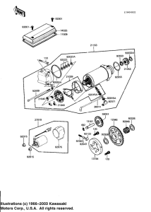 KZ1100 Starter motor / starter clutch