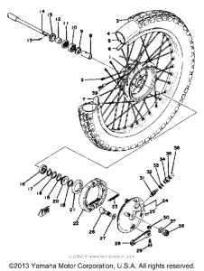 XT500E_205 - 1978 Переднее колесо