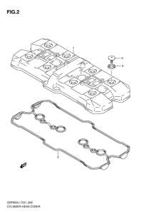 GSF650 Крышка головки цилиндров