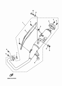 YS125-5C Выхлопная система