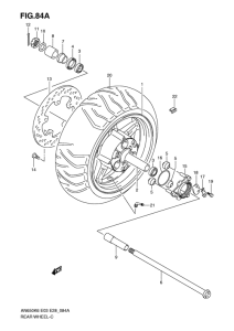 AN650 (ABS) Rear wheel complete assy