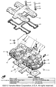 FZ600SC Головка цилиндров