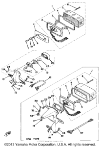 XS500C Задний фонарь