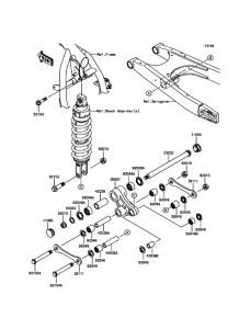 KL650 Задняя подвеска