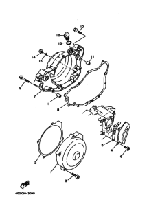 TY250Z TY250 Crankcase cover ass`y  (v