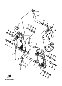 YZ125 YZ125F Радиатор и шланг