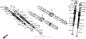 CB1000 Распределительный вал и клапана