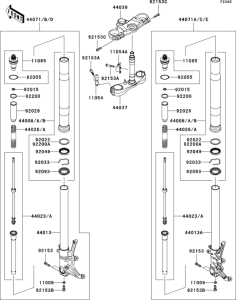 ZX1400 Передняя вилка