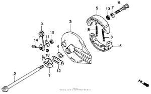 XL250R Rear brake panel 82-83