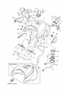 FZ09 Топливный бак