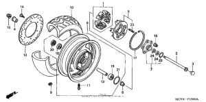 VTX1800R2 Rear wheel (vtx1800r / n)