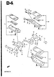 GSX750 Подножки
