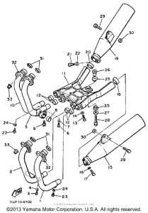 YX600S Выхлопная система