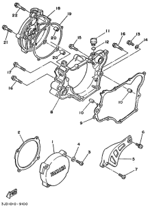 YZ125 Крышка картера двигателя