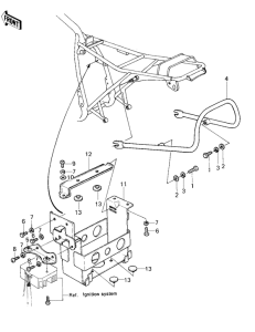 KZ400 Ящик аккумуляторной батареи