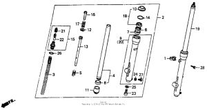 CR80R Передняя вилка