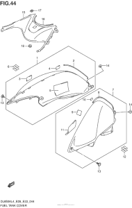 DL650 (ABS) Fuel Tank Cover