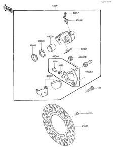 KX500 Передний суппорт