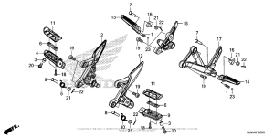 CBR500R (ABS) Подножки