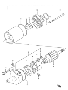 DR200 Стартерный мотор