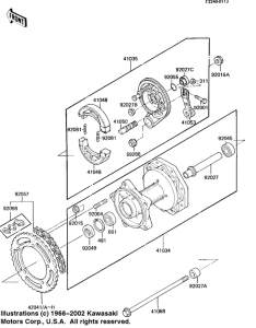  Rear hub / brake / chain
