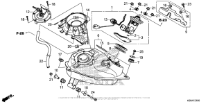 MSX125 Топливный бак