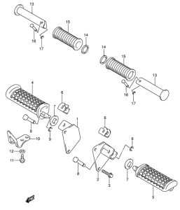 VL125 Подножки