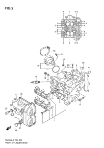 DL650 (ABS) Передняя головка цилиндров