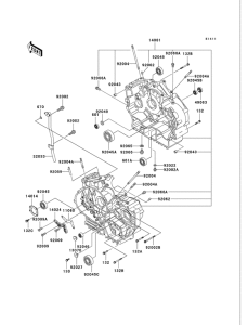 VN750 Картер двигателя