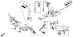XL80S Brake pedal + gearshift pedal + side stand