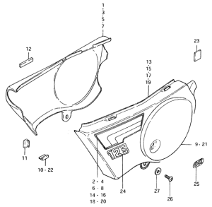 TS125 Обтекатель задний