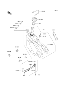 KX125 Топливный бак