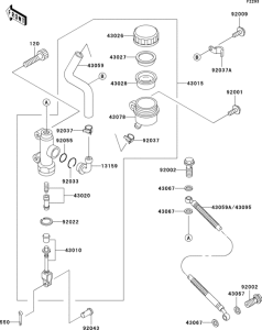 ZG1000 Задний торм цилиндр