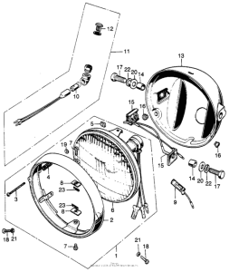 CB175 Cb headlight + headlight case