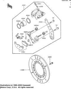 KZ1100 Передний суппорт